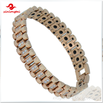 Fast delivery rose gold plated bio energy power women watch bracelet